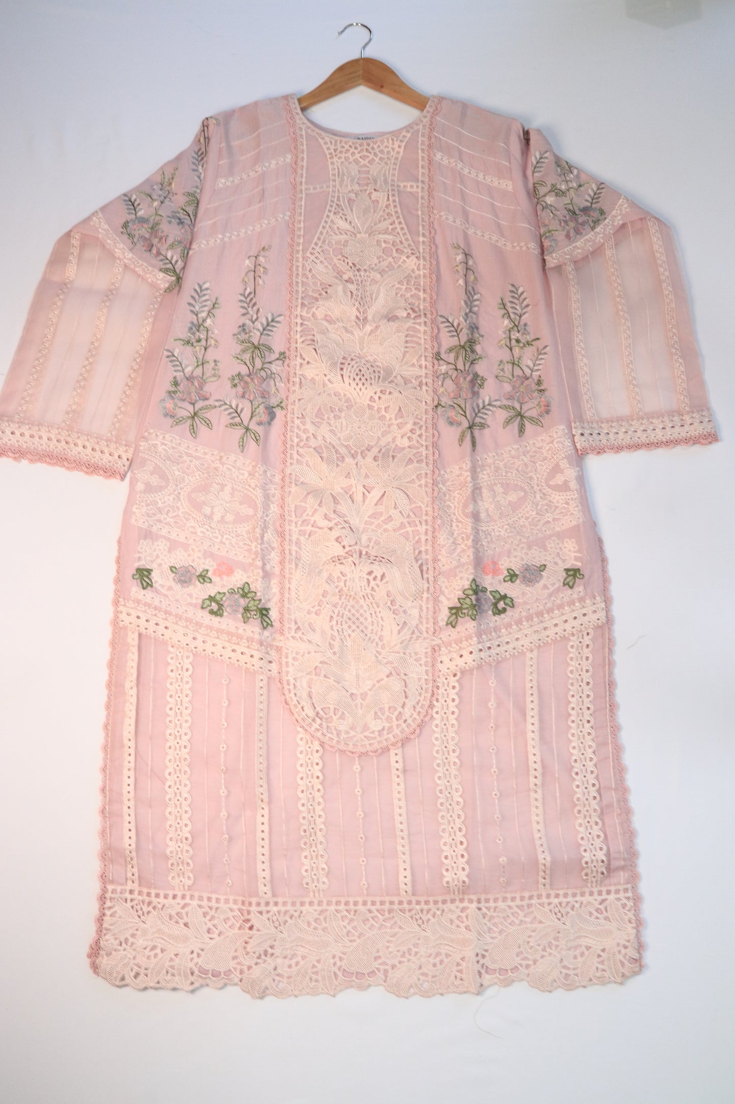 Blush Pink 3pcs Embroidered Lawn Suit