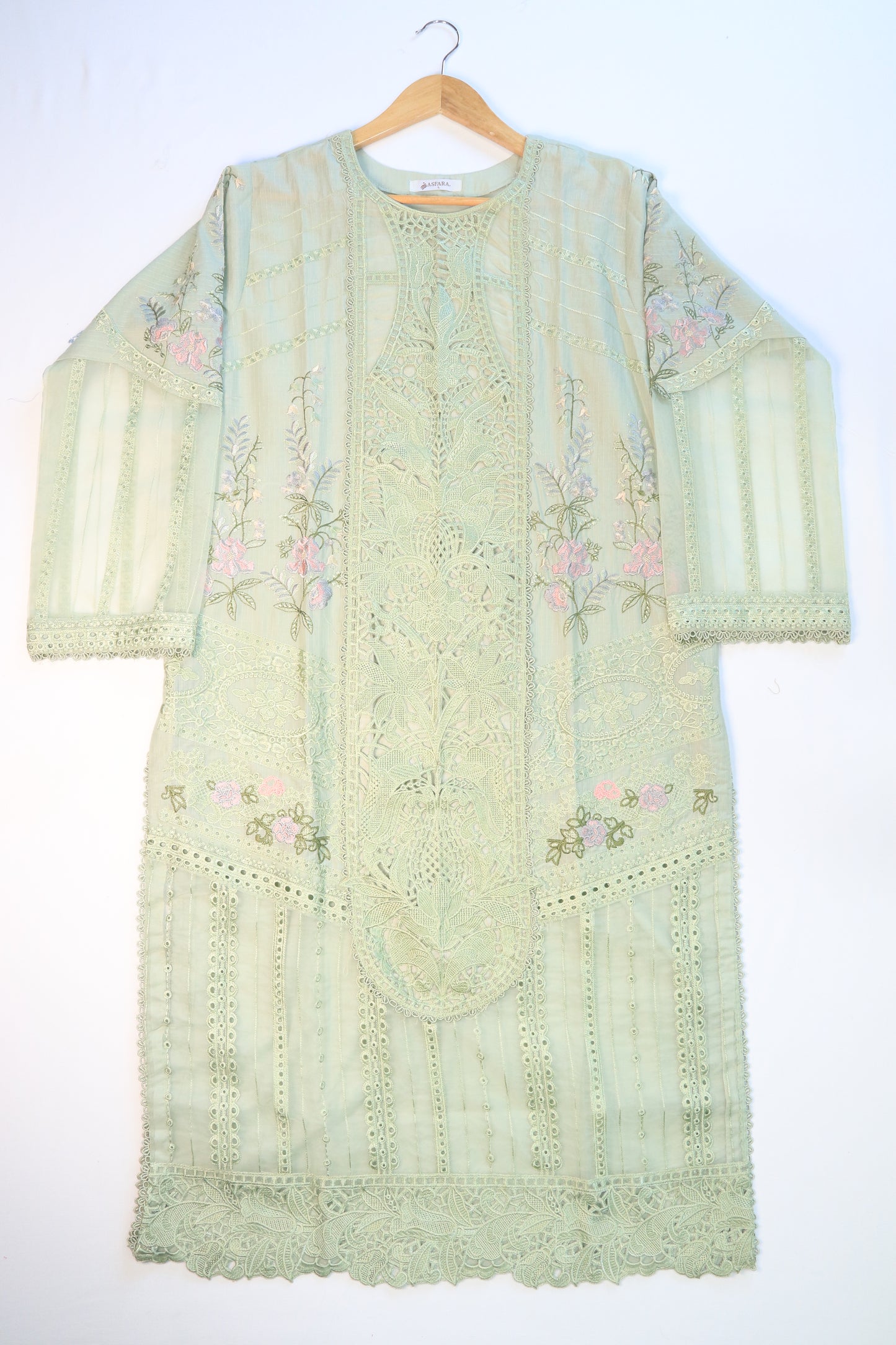 Embroidered 3 Pcs Lawn Suit with Lace Work