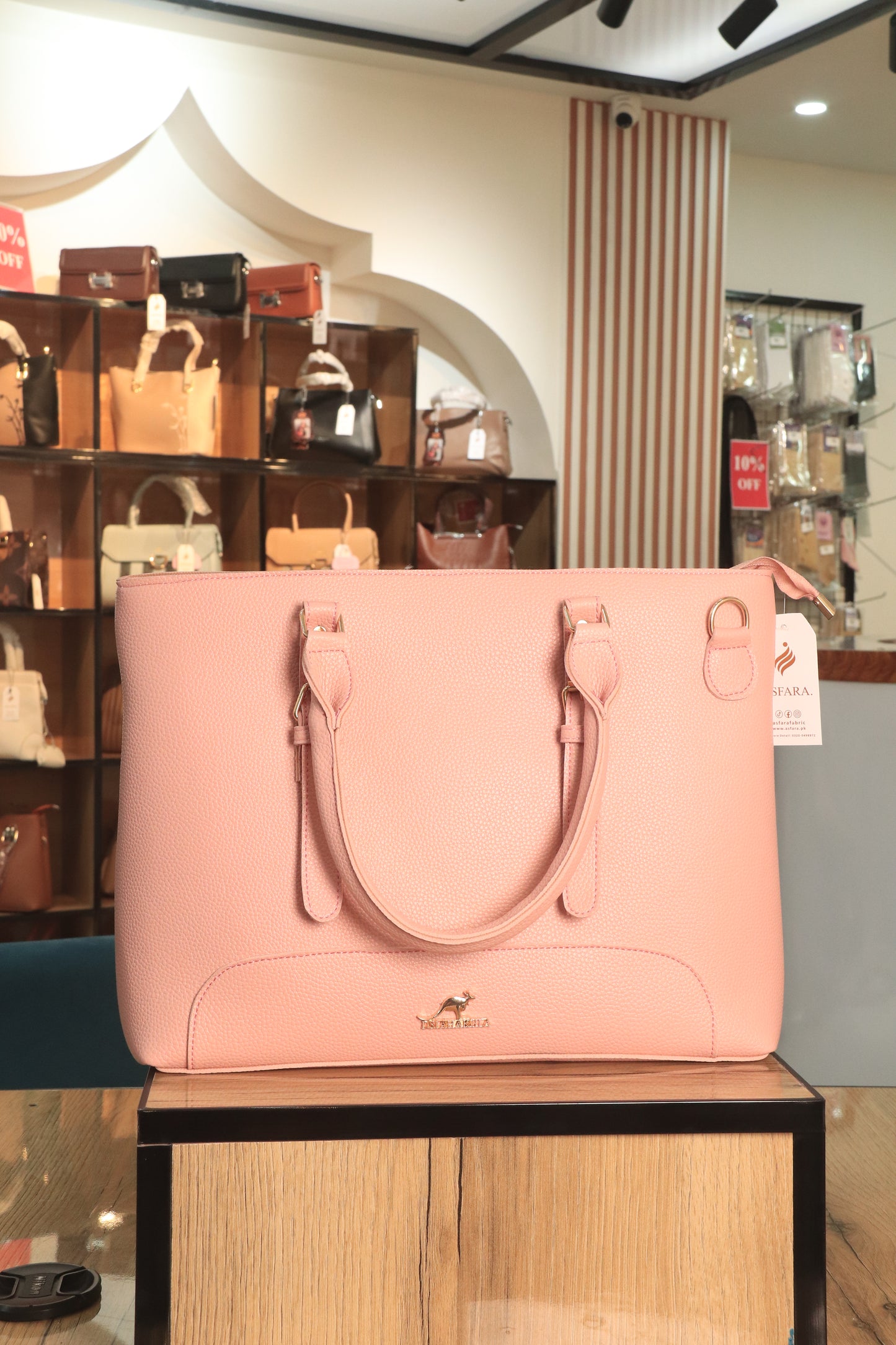 Peach Pink Large Tote Bag for Ladies