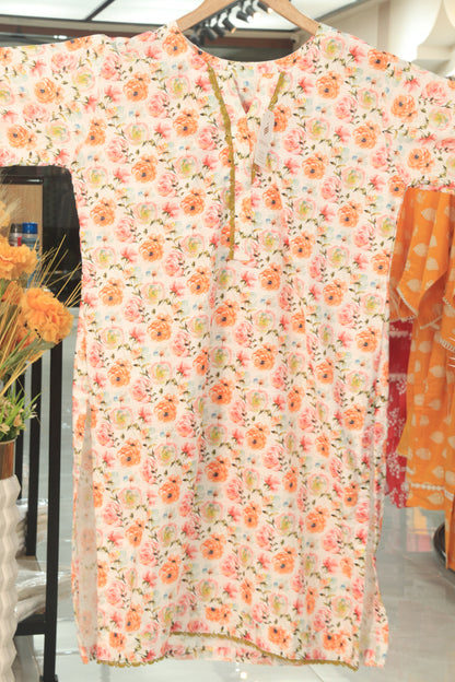 All-Over Floral Printed 3-Piece Lawn Suit