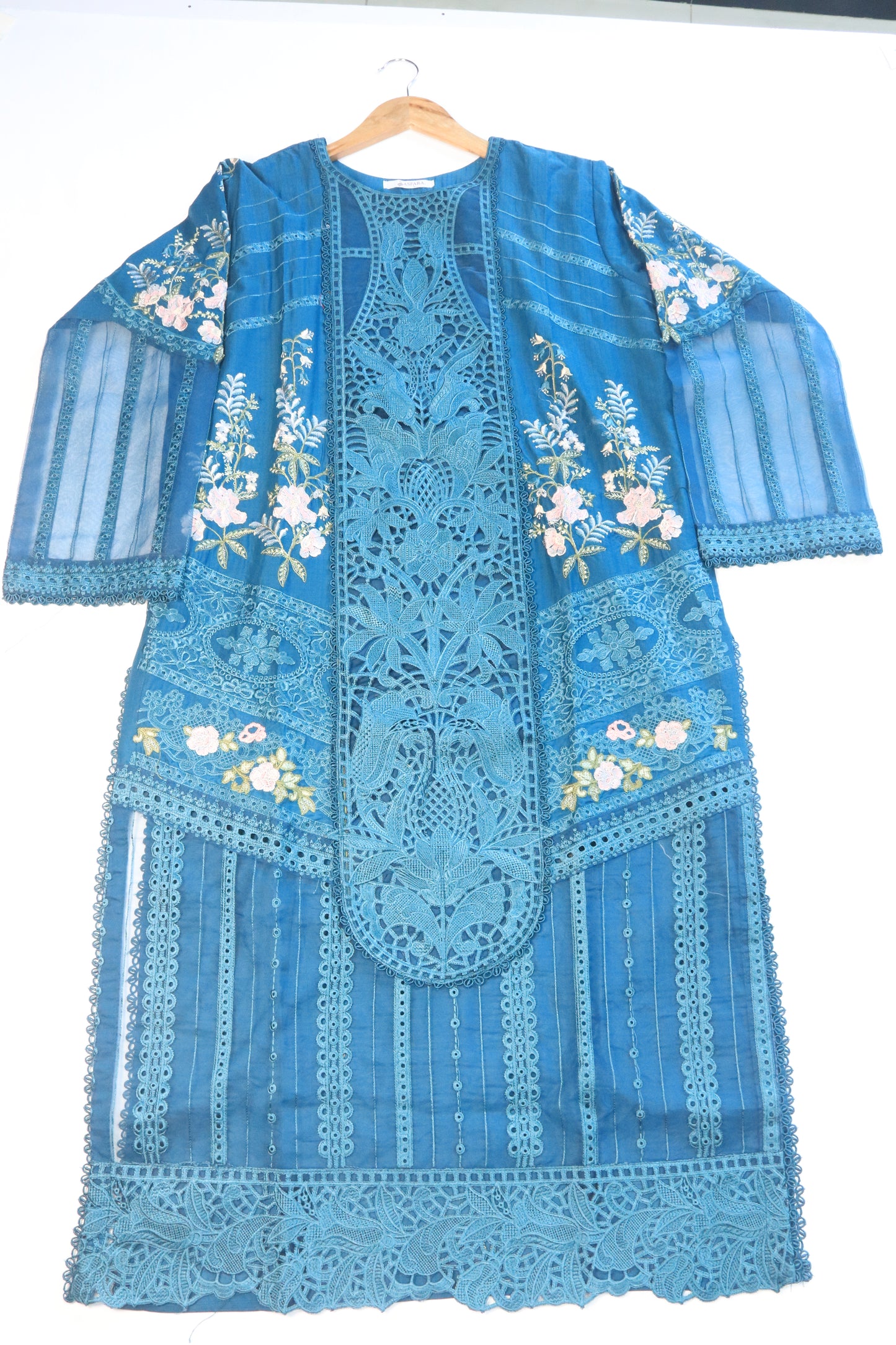 Embroidered 3 Pcs Lawn Suit with Lace Work