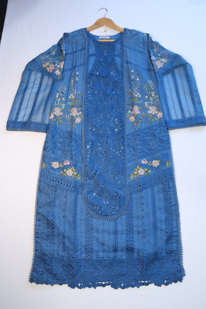 Embroidered 3 Pcs Lawn Suit with Lace Work