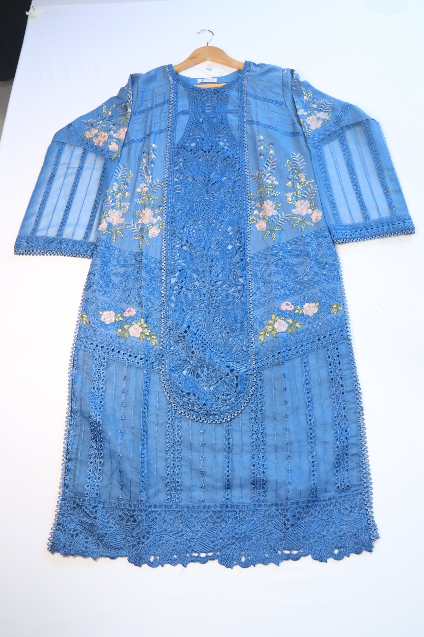 Embroidered 3 Pcs Lawn Suit with Lace Work