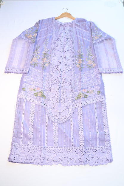 Embroidered 3 Pcs Lawn Suit with Lace Work
