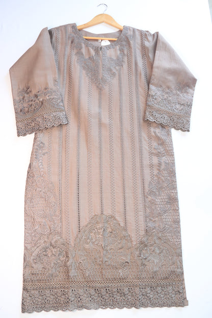 Embroidered Lawn Suit 3Pcs with Textured Dupatta