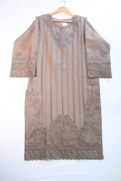 Embroidered Lawn Suit 3Pcs with Textured Dupatta