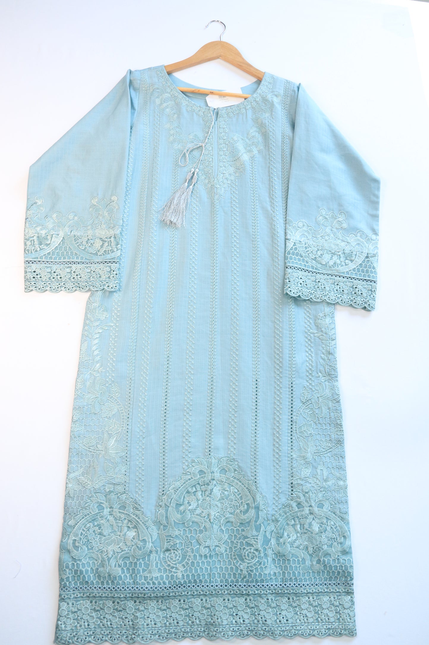 Embroidered Lawn Suit 3Pcs with Textured Dupatta