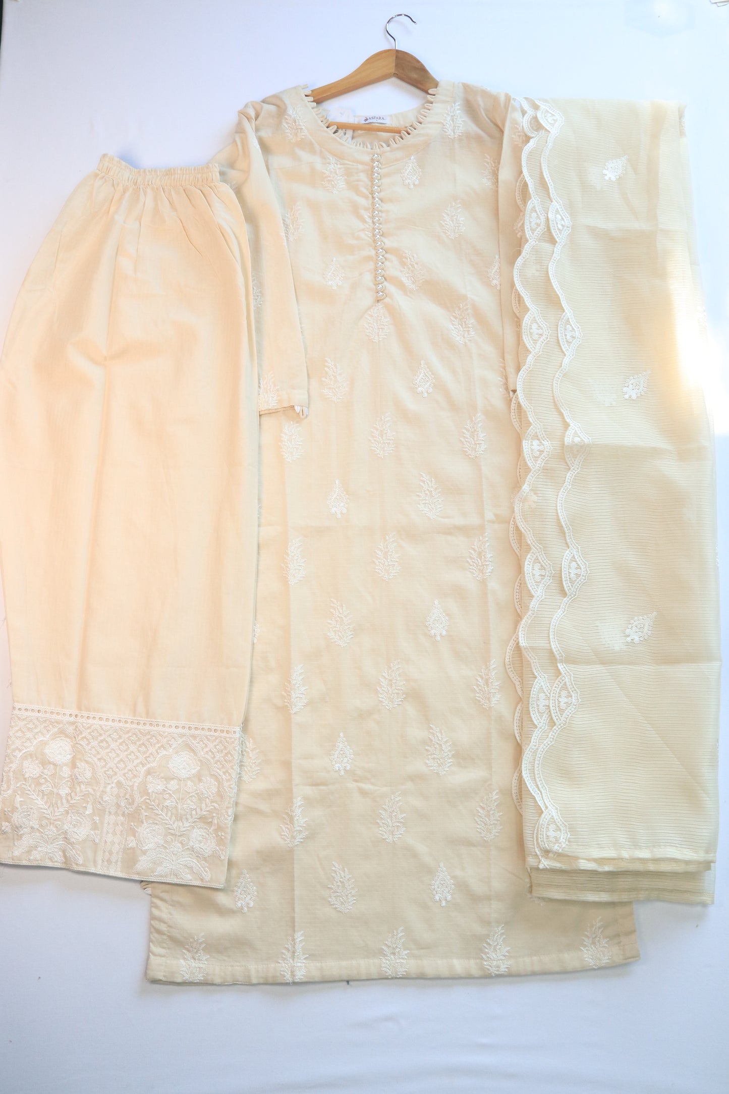 Emb 3Pcs Lawn Suit with Emb Trouser|