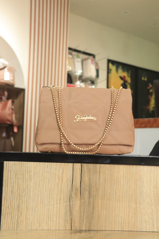 Ladies Crossbody Handbag with Gold Chain
