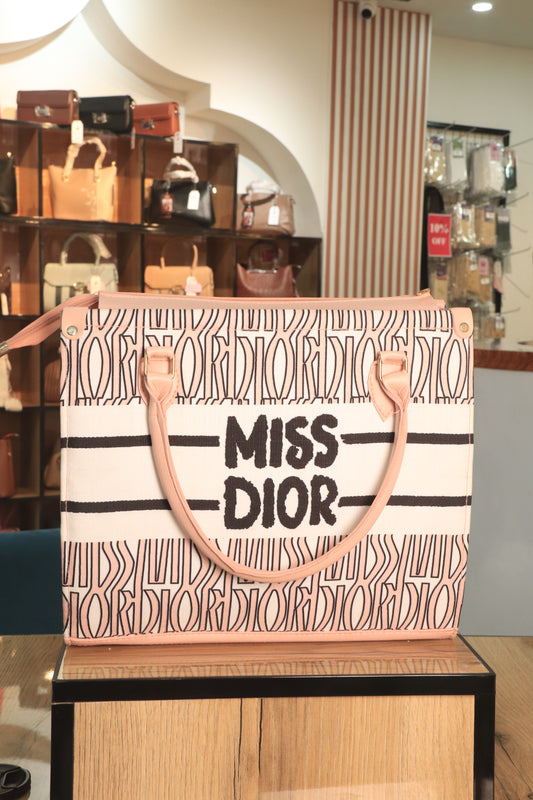 Pink Printed Large Tote Bag for Women