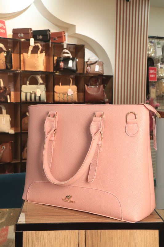 Peach Pink Large Tote Bag for Ladies