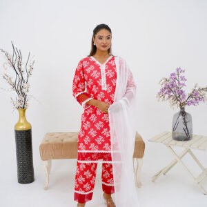 Pink Printed Stitched 3-Piece Lawn Suit